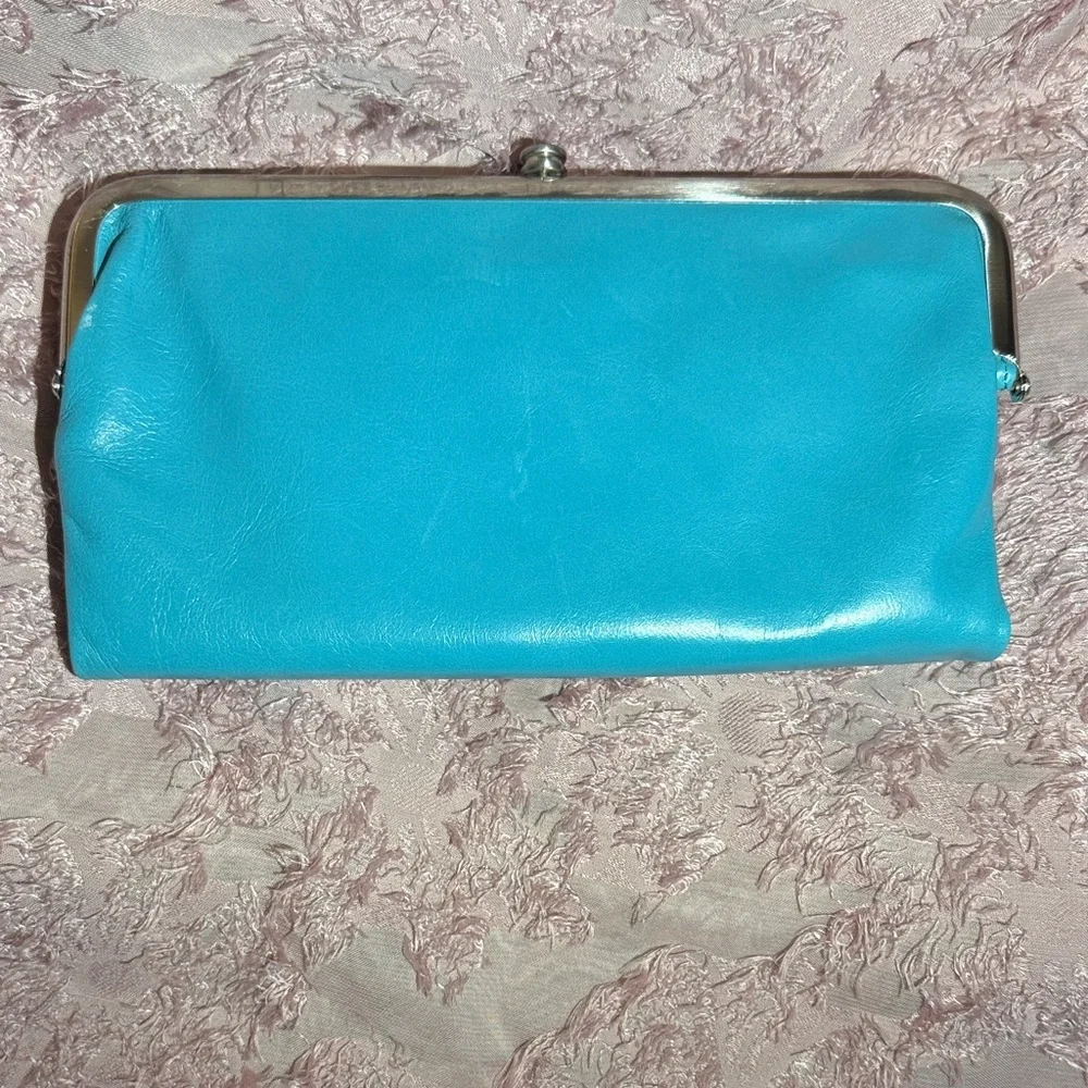 HOBO Blue Lauren Leather Clutch - Picture 2 of 12